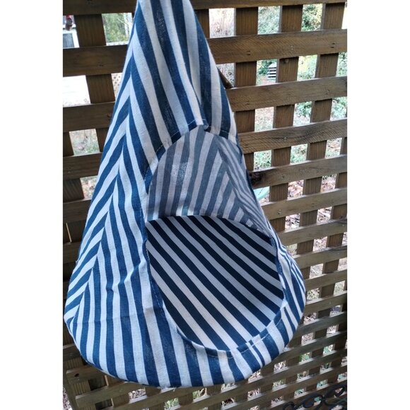 Small Cat Hammock Hanging Bed Blue White Striped - Picture 5 of 13